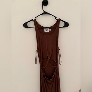 Princess Polly Ribbed Brown Tank Top